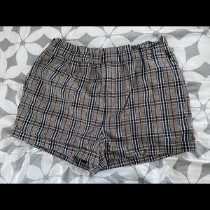 Checkered High Wasted Shorts